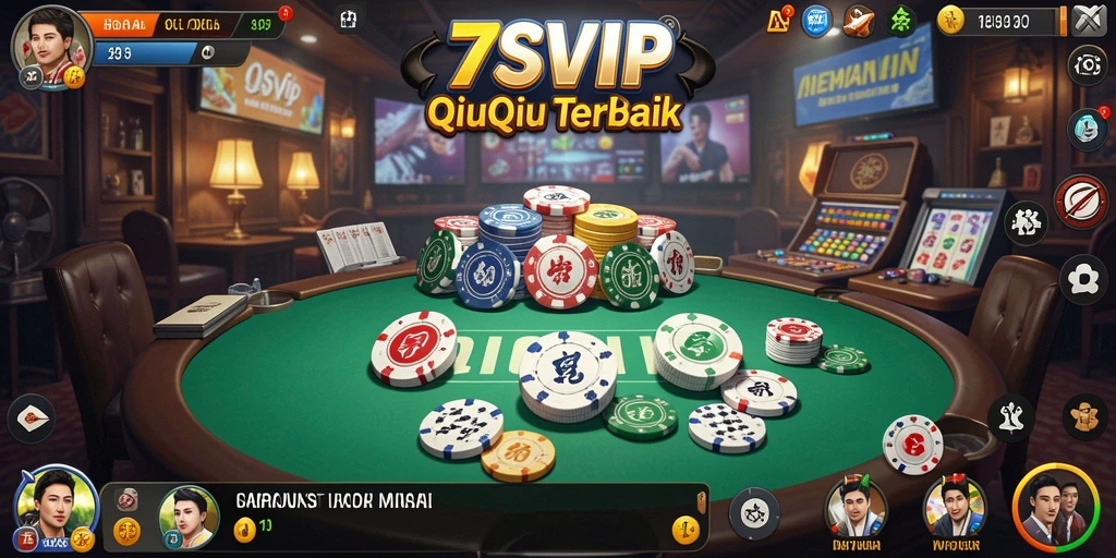 Tampilan gameplay QiuQiu yang menarik di 7SVIP.