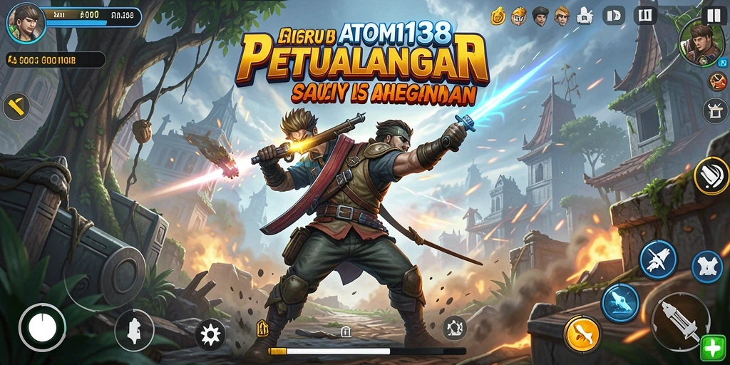 Tampilan seru dari gameplay ATOM138 yang mendebarkan.
