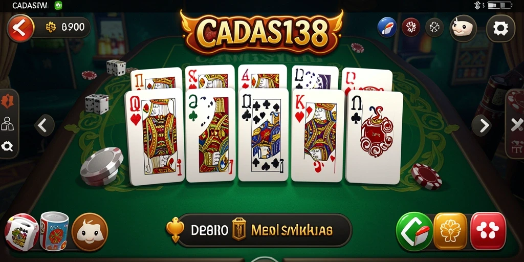 Tampilan gameplay seru di CADAS138 dengan berbagai pilihan kartu Domino.