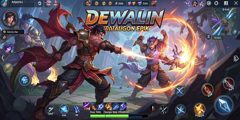 Tangkapan layar dari gameplay seru DEWALIN dengan karakter bertarung.