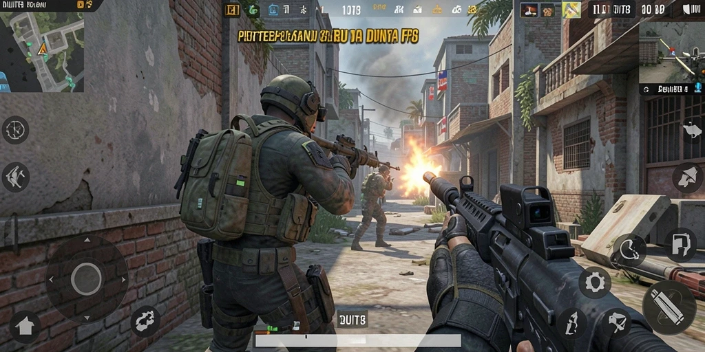 Tampilan mendebarkan dari gameplay pertempuran dalam DUIT8.
