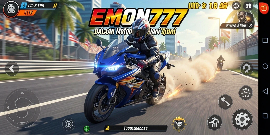 Gameplay seru balapan motor di EMON777 dengan grafis menakjubkan.