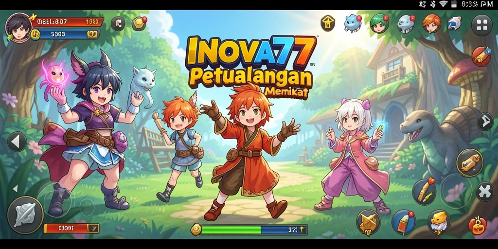 Tampilan menarik dari gameplay INOVA77 yang penuh aksi Anime.