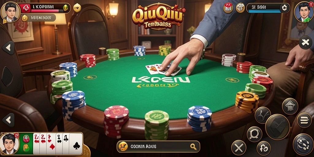 Tampilan gameplay QiuQiu yang seru dan interaktif.