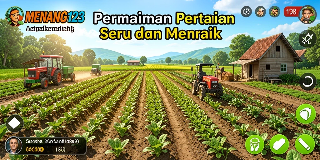 Menampilkan gameplay seru dari dunia pertanian di MENANG123.