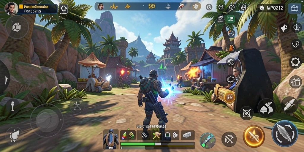 Screenshot gameplay MPO2121 menampilkan dunia virtual yang dinamis dan interaktif.