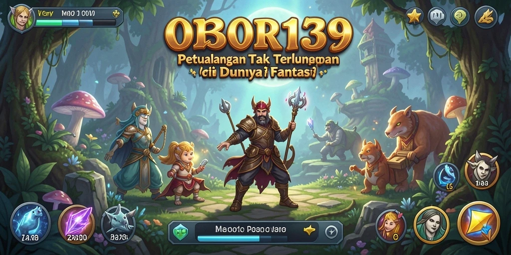Tampilan gameplay menarik OBOR138 di dunia petualangan yang megah.