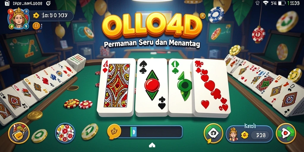 Screenshot OLLO4D menampilkan gameplay Domino yang seru dan interaktif.