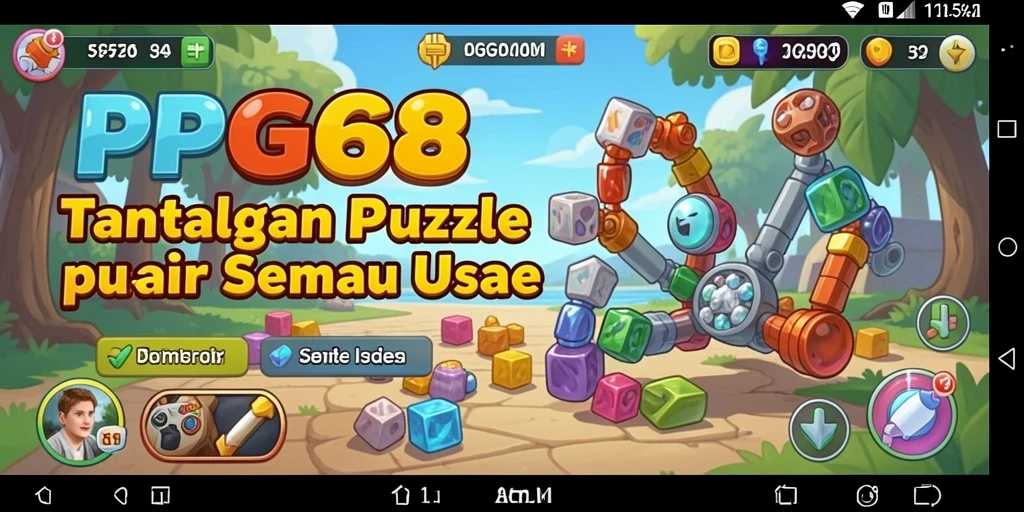 Tampilan gameplay PGG68 dengan tantangan Puzzle yang mendebarkan.