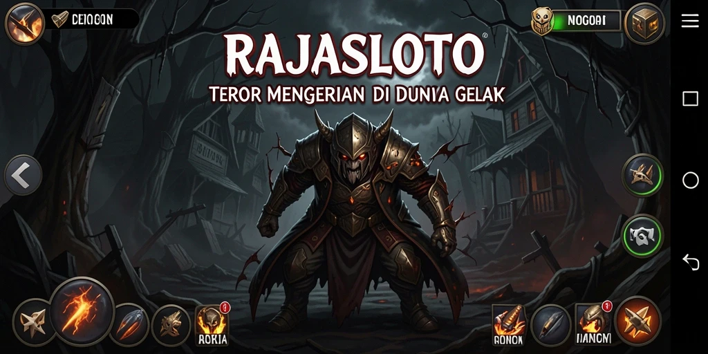 Screenshot gameplay RAJASLOTO yang menampilkan suasana mencekam dan mengejutkan.