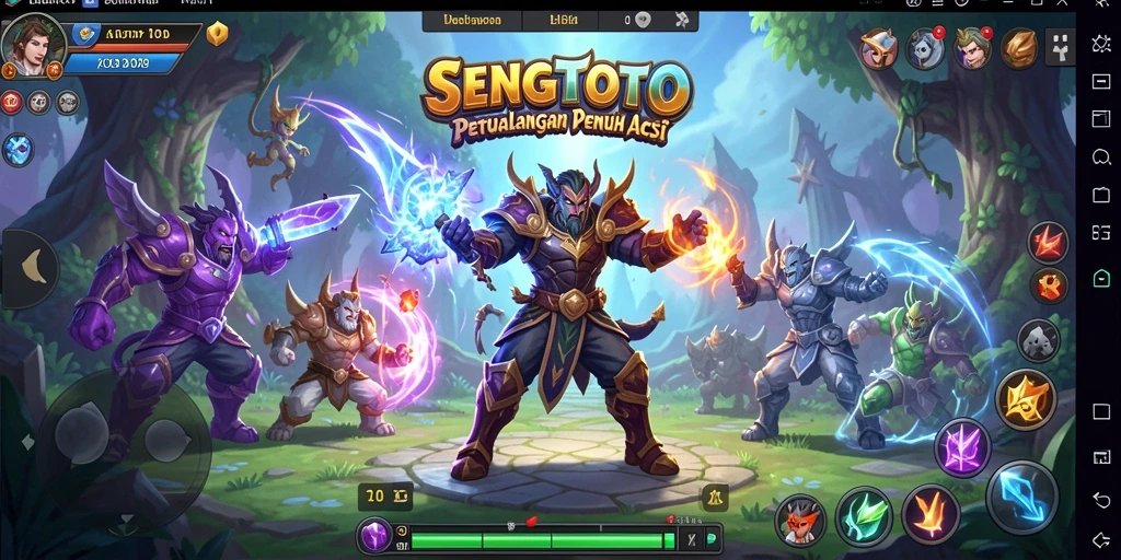 Tampilan gameplay SENGTOTO yang menampilkan aksi seru di dunia fantasi.