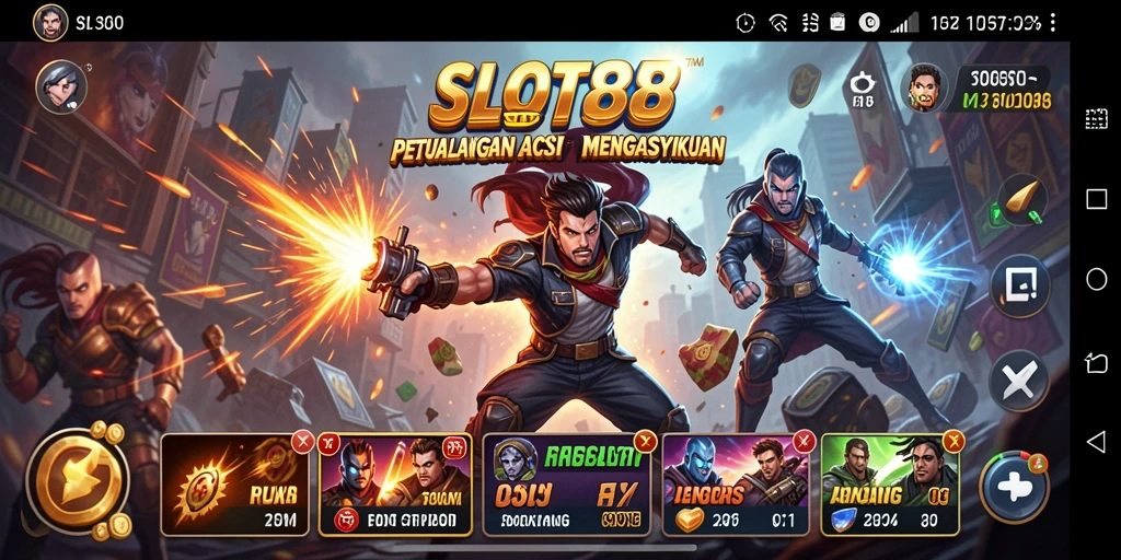 Tampilan mendebarkan gameplay SLOT88 yang penuh aksi.