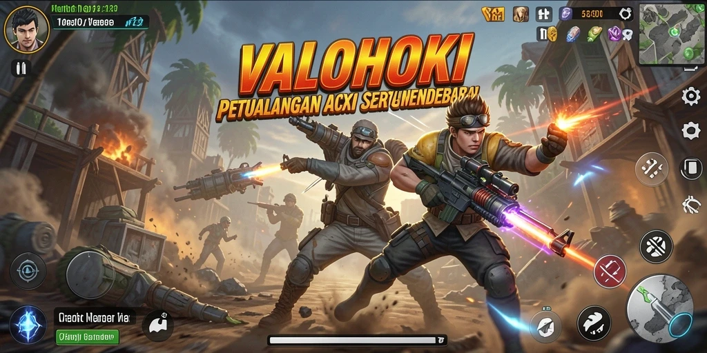 Tampilan gameplay VALOHOKI yang penuh aksi dan seru.
